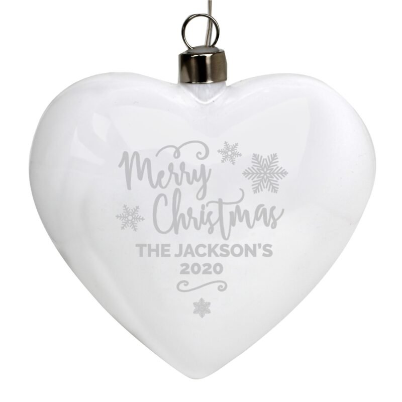 Personalised Merry Christmas LED Heart - Image 3