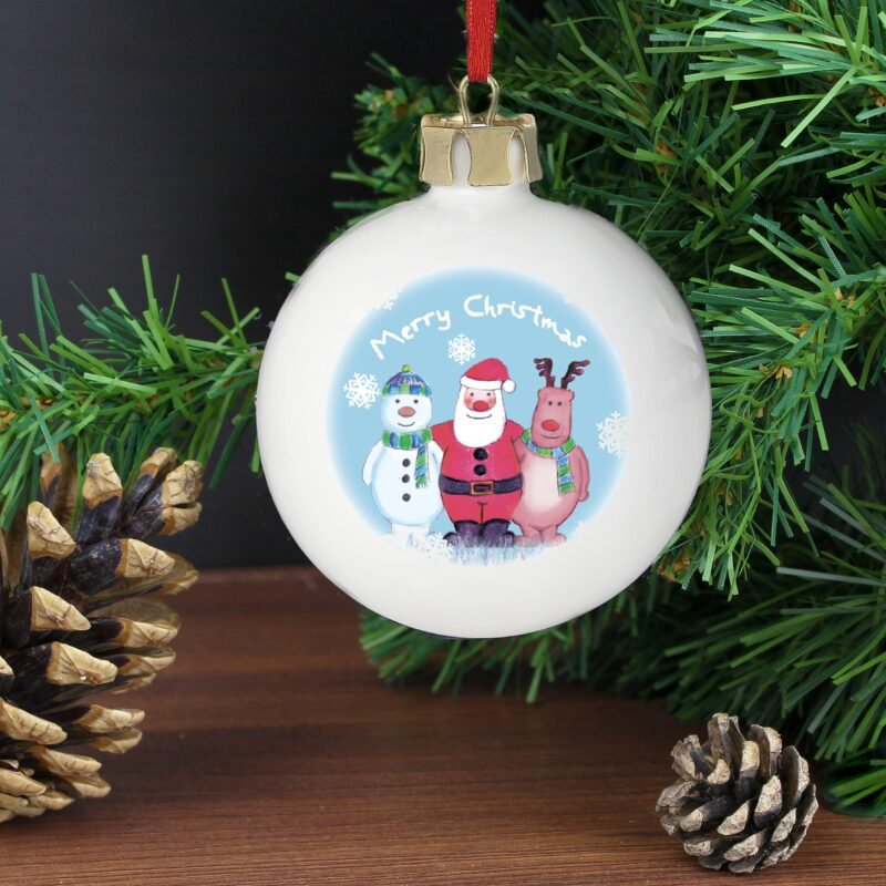 Personalised Snow Scene Trio Bauble - Image 7