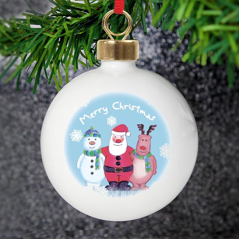 Personalised Snow Scene Trio Bauble - Image 6