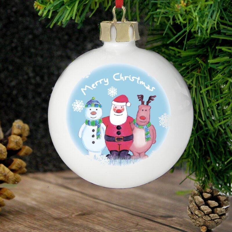 Personalised Snow Scene Trio Bauble - Image 5