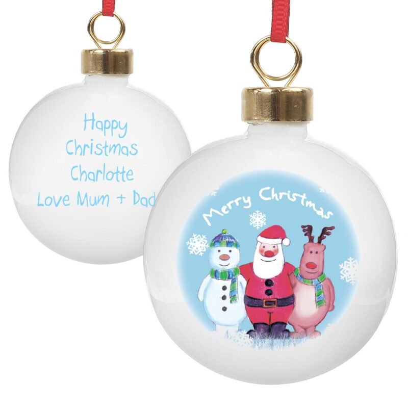 Personalised Snow Scene Trio Bauble - Image 4