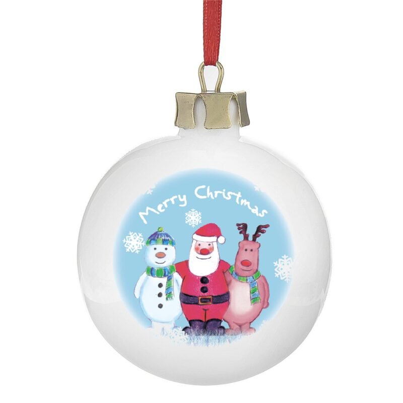 Personalised Snow Scene Trio Bauble - Image 3