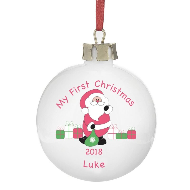 Personalised Santa with Presents Bauble - Image 4