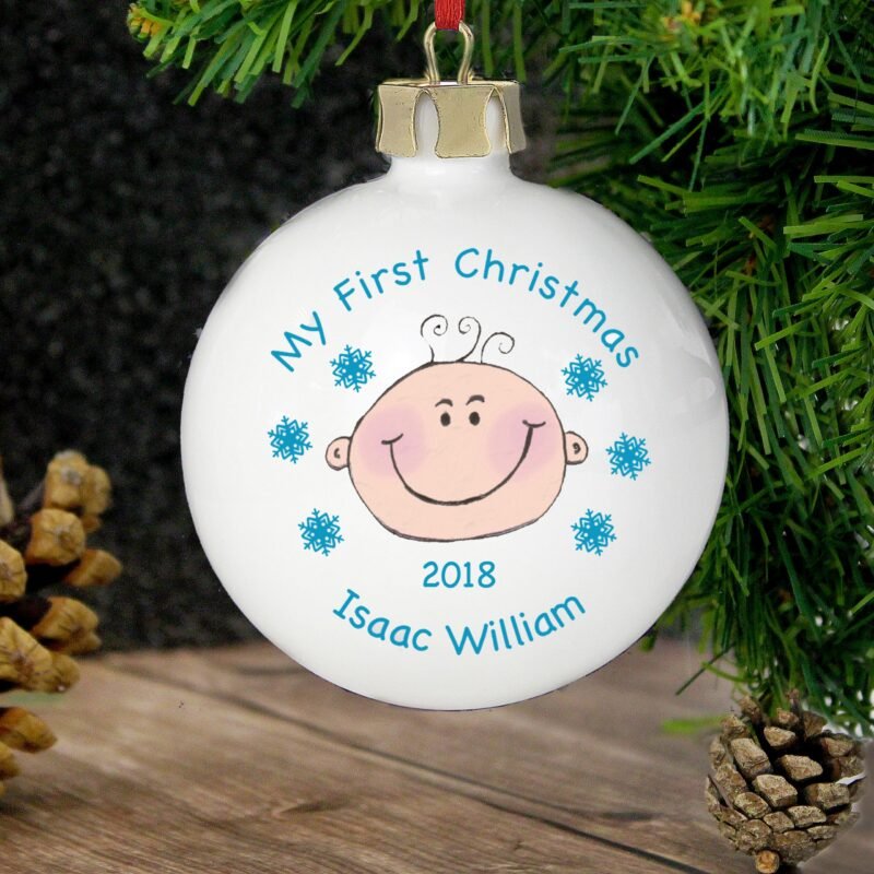 Personalised Baby Boy My First Christmas Bauble - Image 6