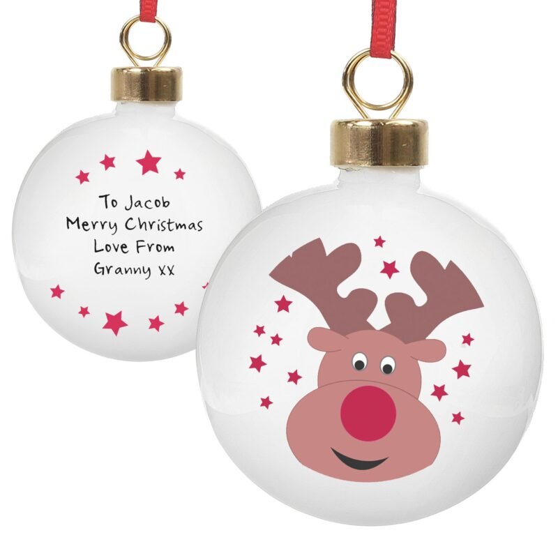 Personalised Reindeer Bauble - Image 3