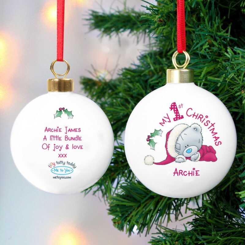 Personalised Me To You My 1st Christmas Bauble - Image 5