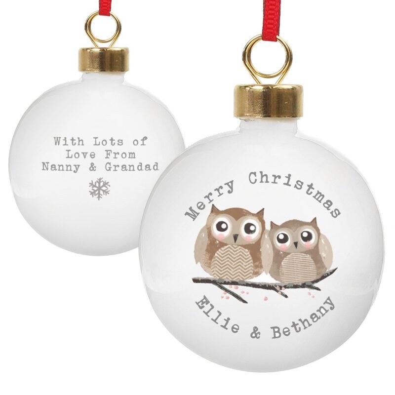 Personalised Woodland Owl Bauble - Image 4