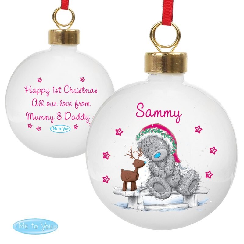 Personalised Me To You Reindeer Bauble - Image 4