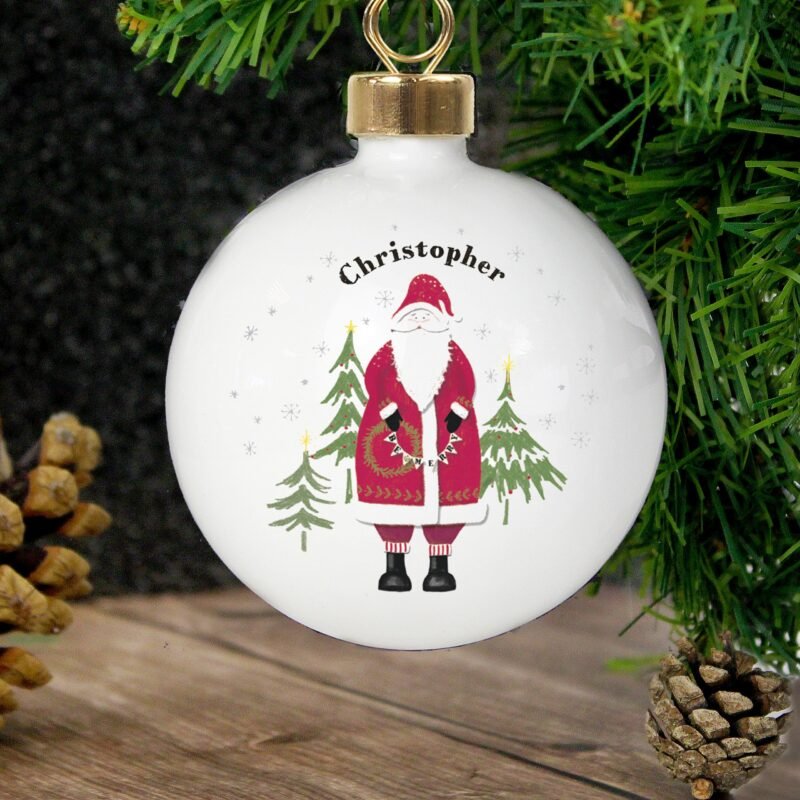Personalised Father Christmas Bauble - Image 7