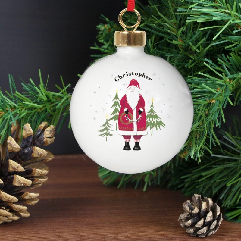 Personalised Father Christmas Bauble - Image 6