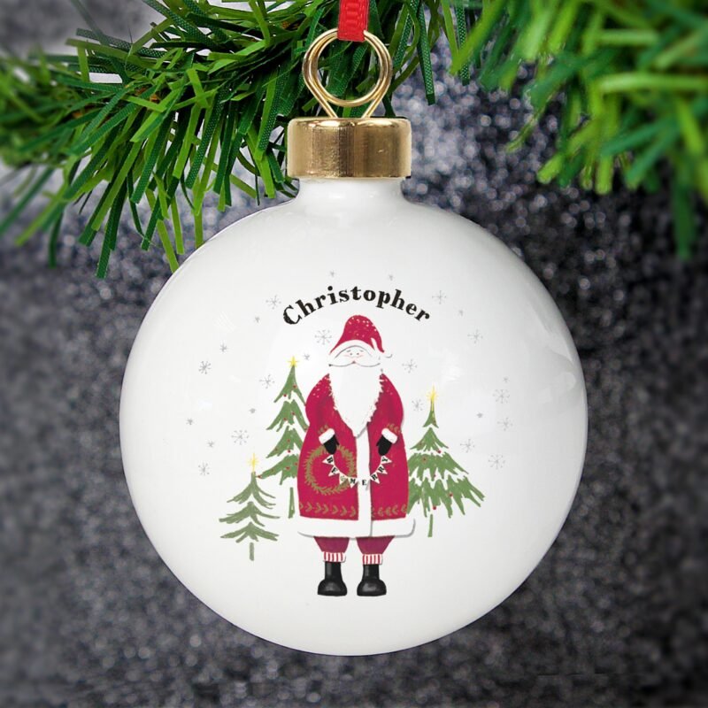 Personalised Father Christmas Bauble - Image 5