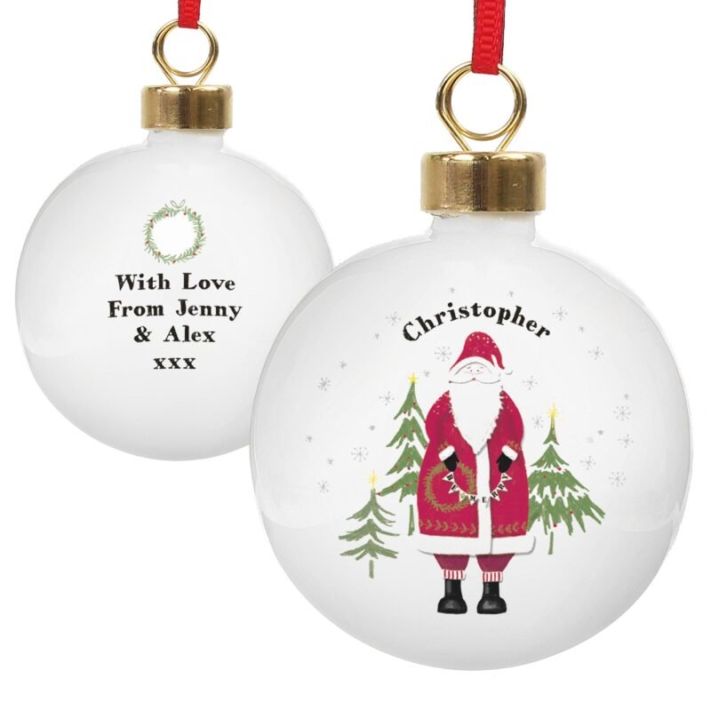 Personalised Father Christmas Bauble - Image 4