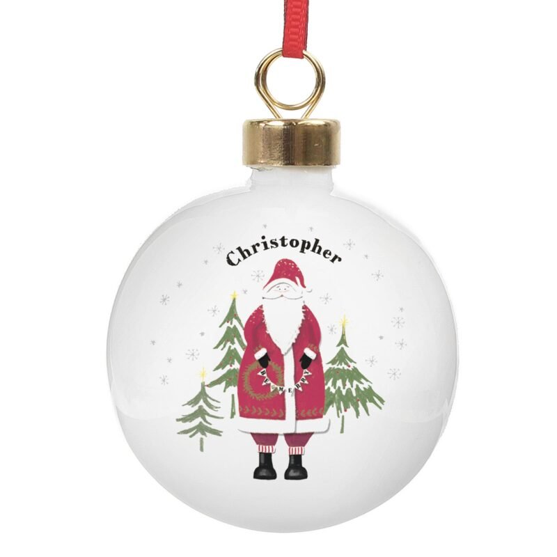 Personalised Father Christmas Bauble - Image 3