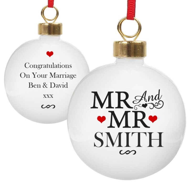 Personalised Mr & Mr Bauble - Image 5