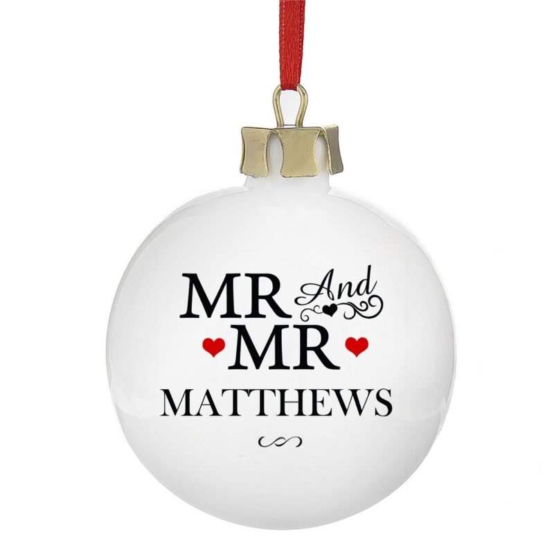 Personalised Mr & Mr Bauble - Image 2