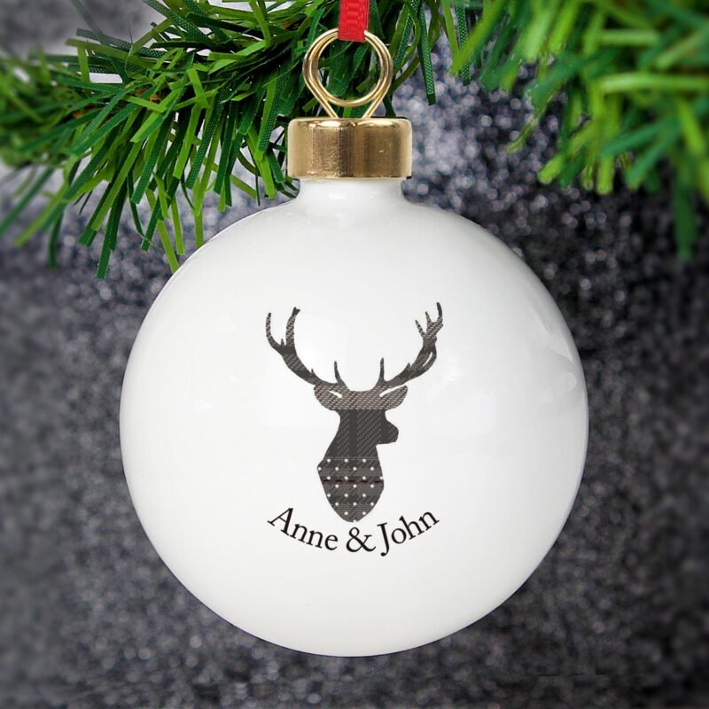 Personalised Highland Stag Bauble - Image 2