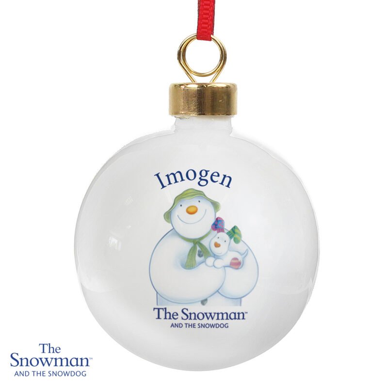 Personalised The Snowman and the Snowdog Bauble - Image 8