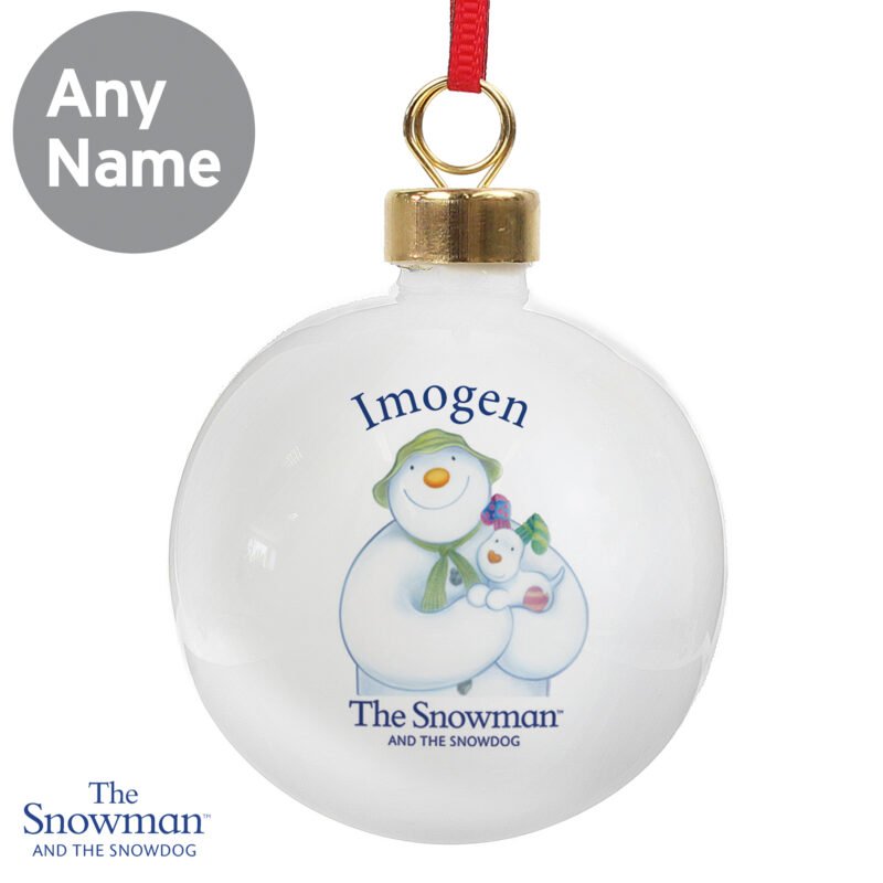 Personalised The Snowman and the Snowdog Bauble - Image 6