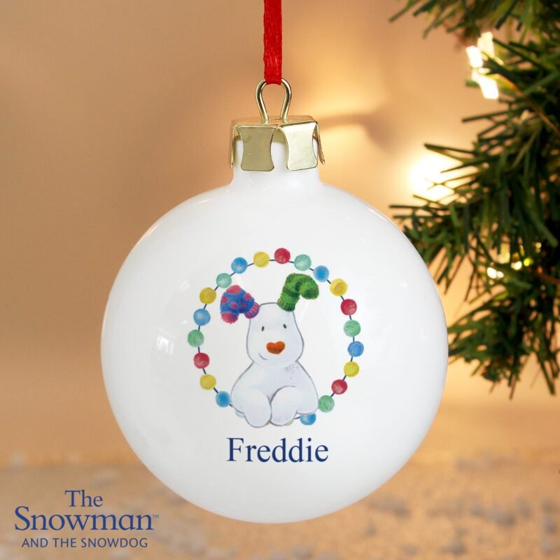Personalised The Snowdog Bauble - Image 8