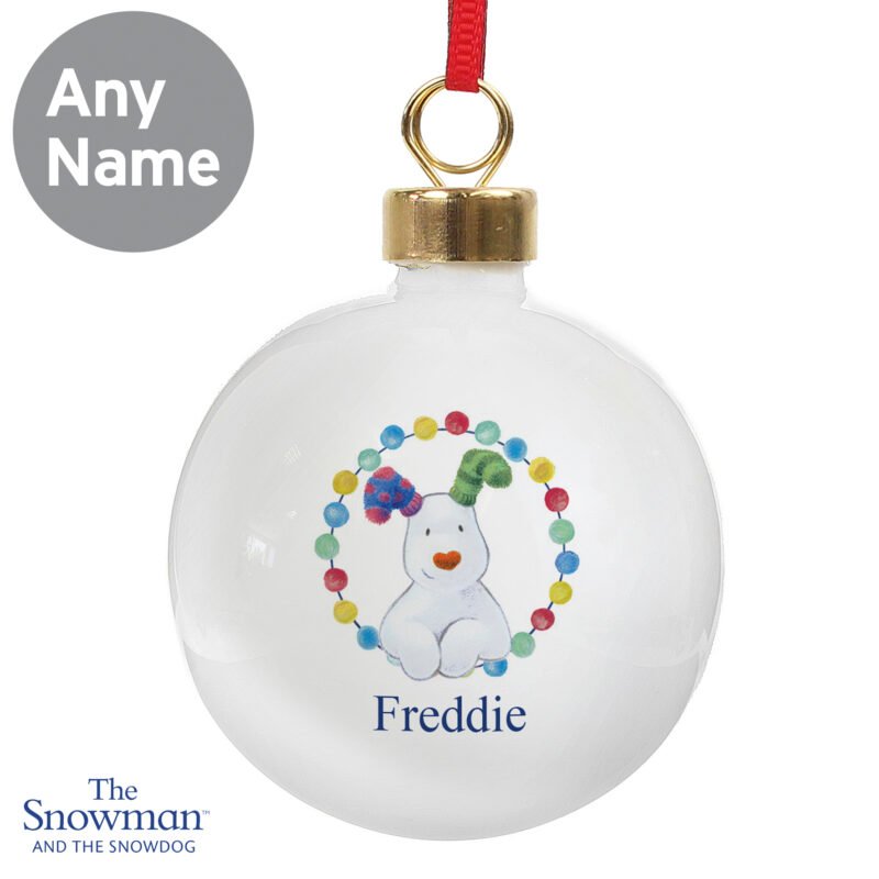 Personalised The Snowdog Bauble - Image 7