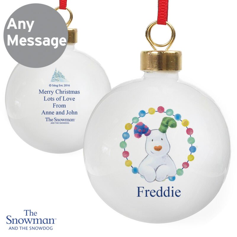 Personalised The Snowdog Bauble - Image 3