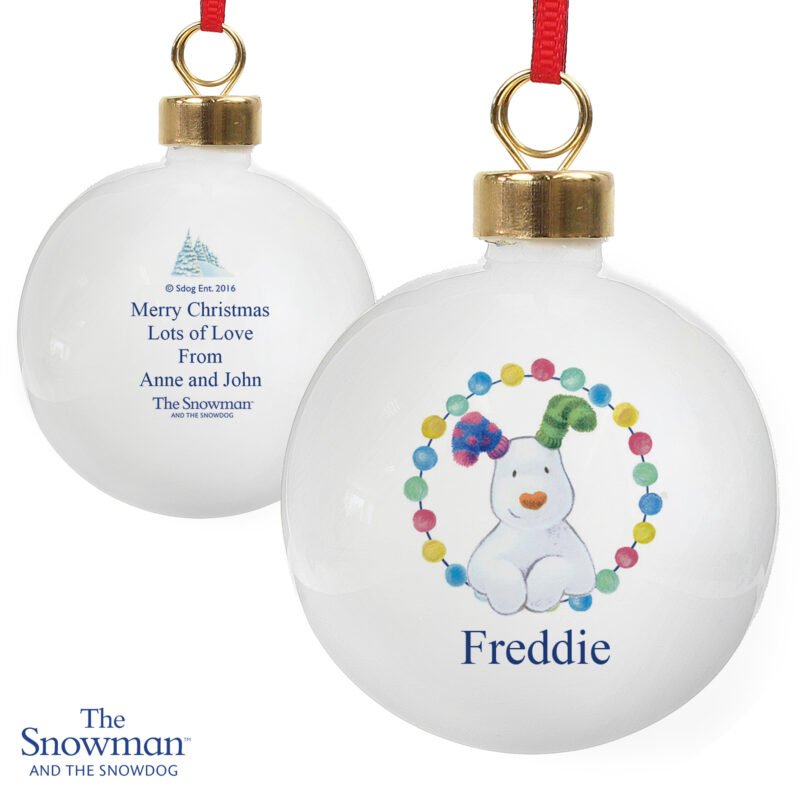 Personalised The Snowdog Bauble - Image 2