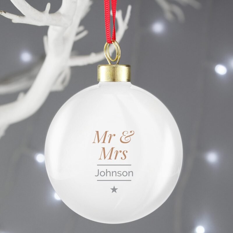 Personalised Classic Gold Star Christmas Bauble - Image 6