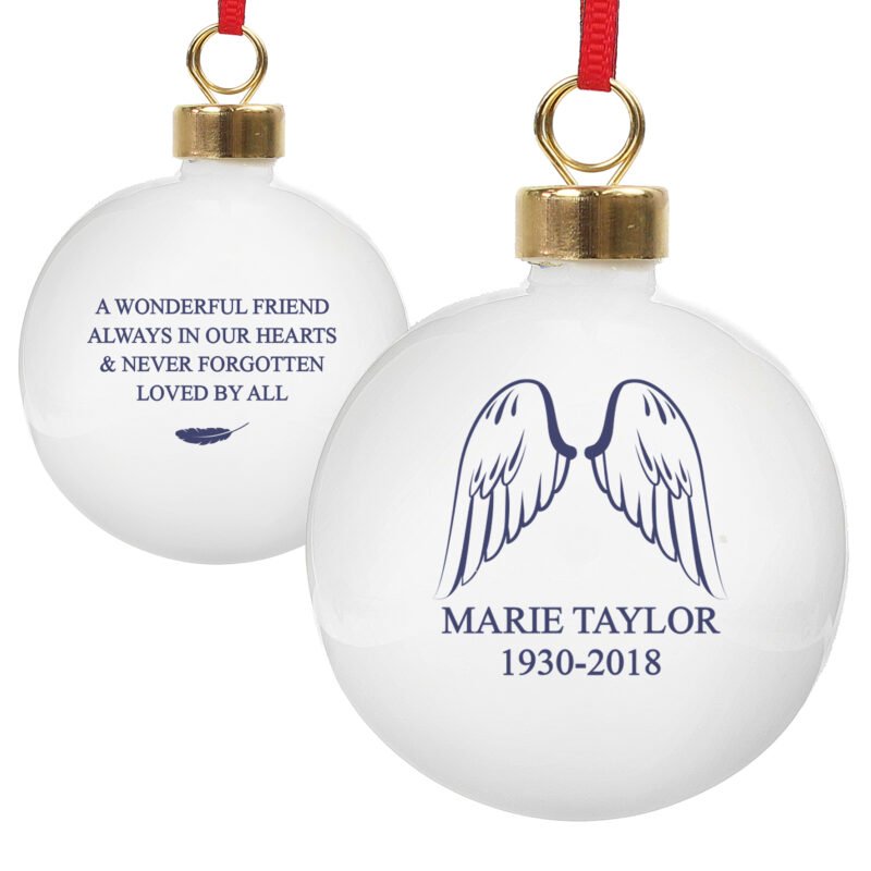 Personalised Angel Wings Bauble - Image 6