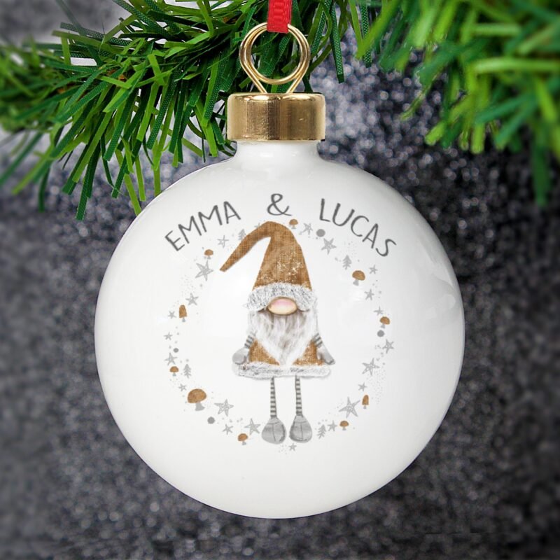Personalised Scandinavian Christmas Gnome Bauble - Image 6