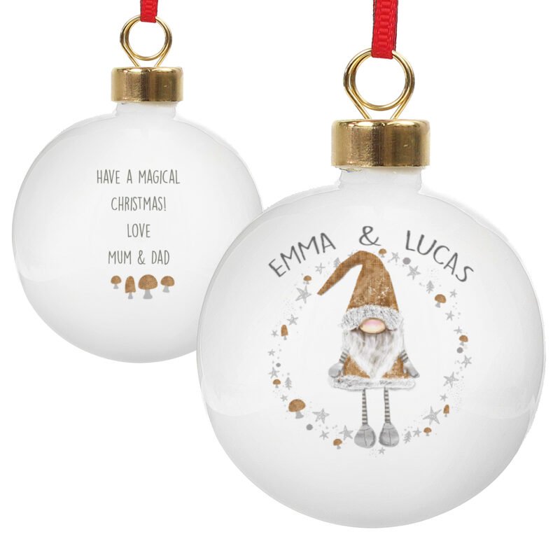 Personalised Scandinavian Christmas Gnome Bauble - Image 5