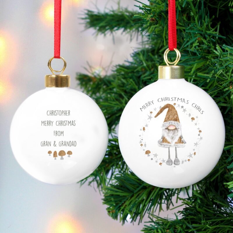 Personalised Scandinavian Christmas Gnome Bauble - Image 2