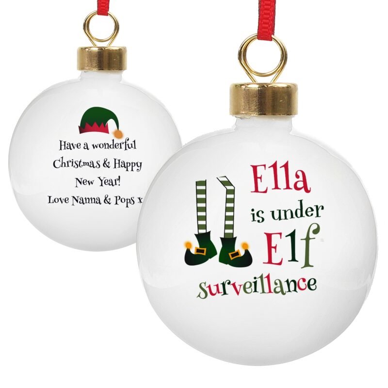 Personalised Elf Surveillance Bauble - Image 5