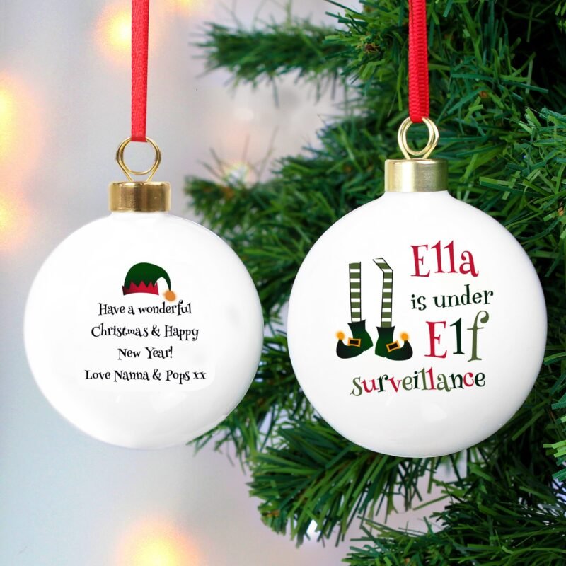 Personalised Elf Surveillance Bauble - Image 4