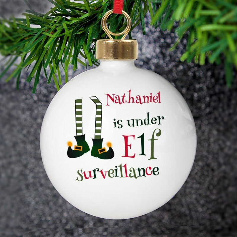 Personalised Elf Surveillance Bauble - Image 3