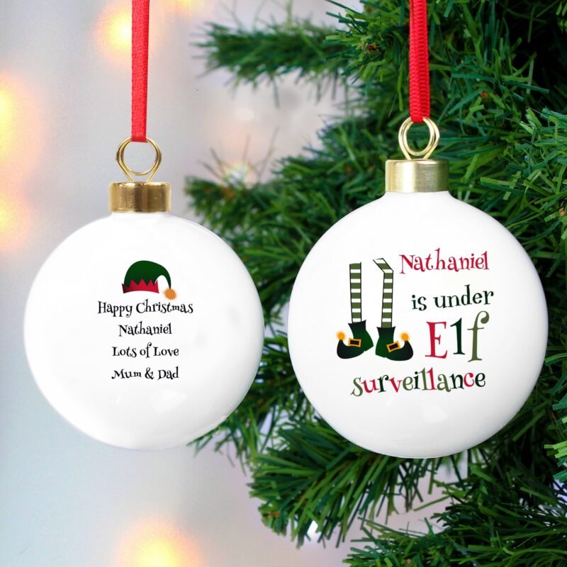 Personalised Elf Surveillance Bauble - Image 2