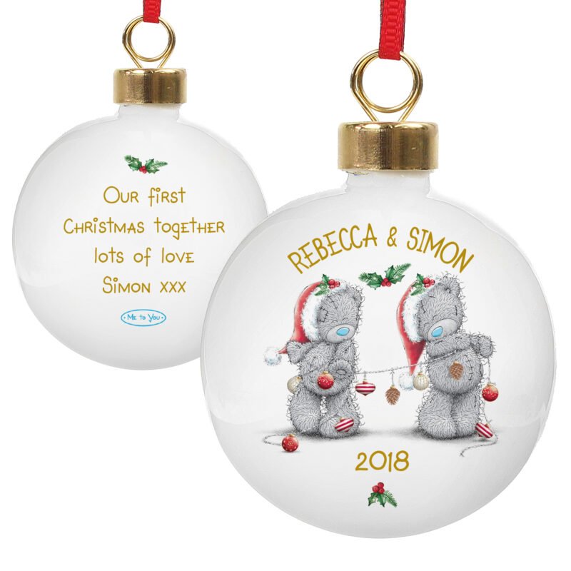 Personalised Me to You Christmas Couple’s Bauble - Image 6