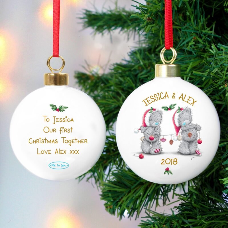 Personalised Me to You Christmas Couple’s Bauble - Image 5