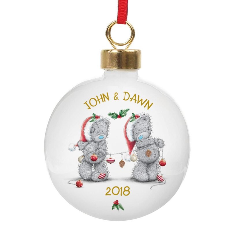Personalised Me to You Christmas Couple’s Bauble - Image 2