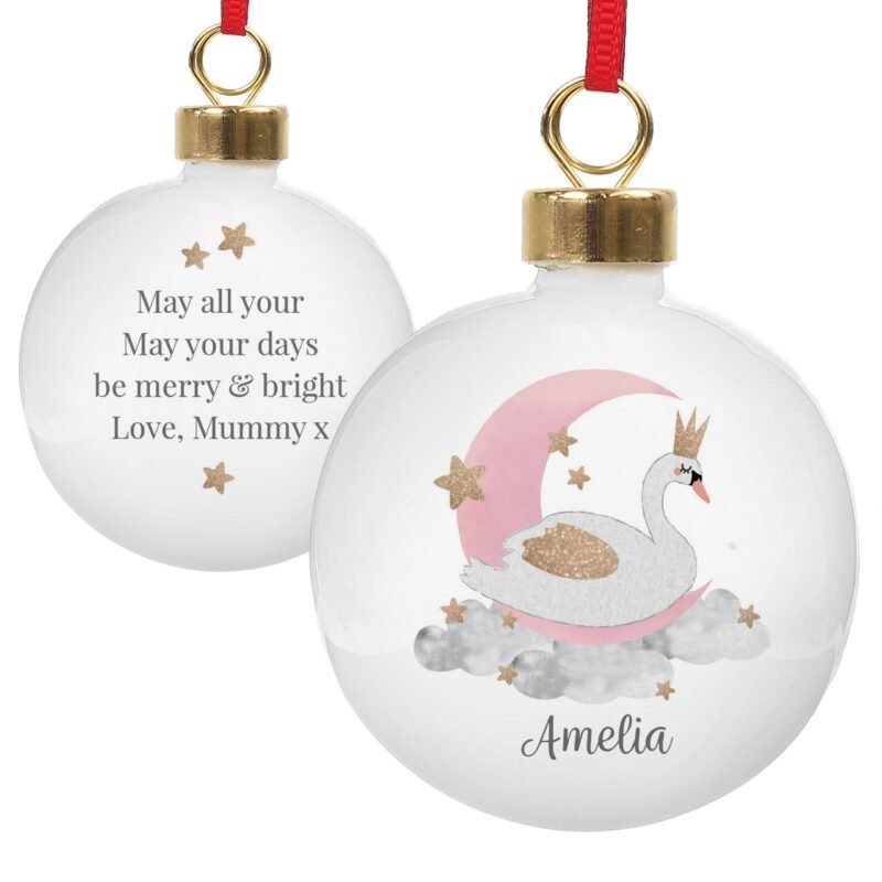 Personalised Swan Lake Bauble - Image 5