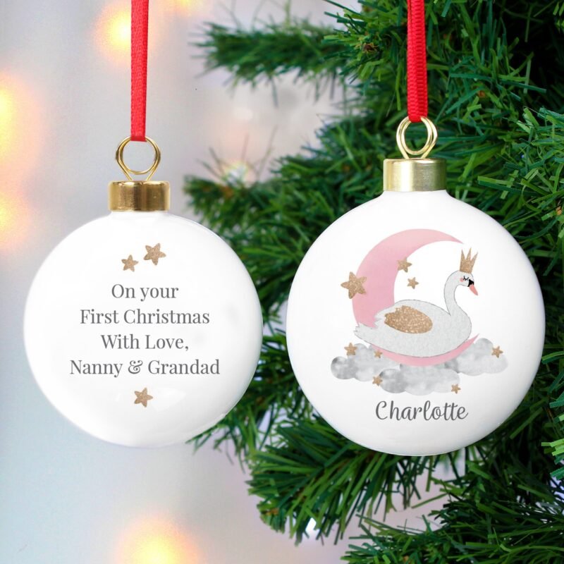 Personalised Swan Lake Bauble - Image 4