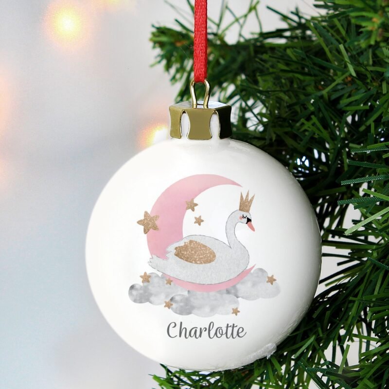 Personalised Swan Lake Bauble - Image 3