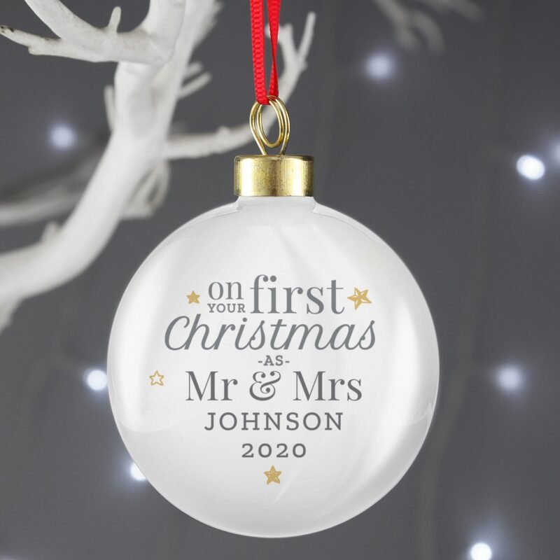 Personalised ‘First Christmas as’ Bauble - Image 6
