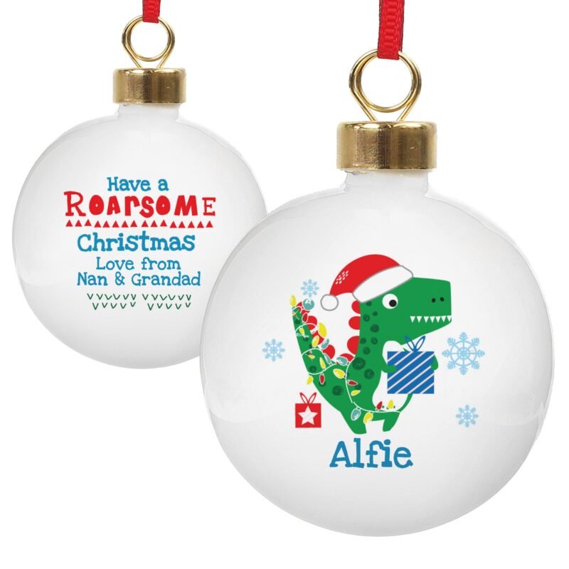 Personalised Roarsome Dinosaur Bauble - Image 4