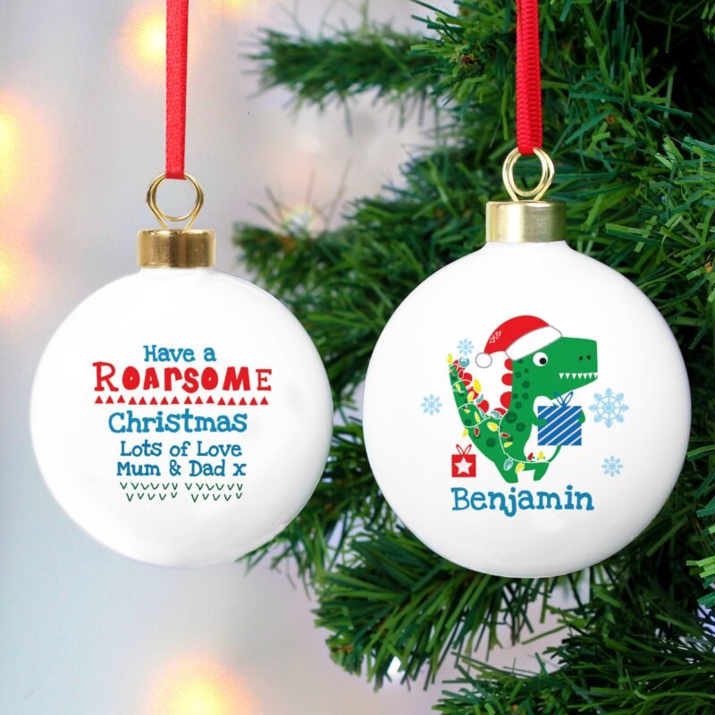 Personalised Roarsome Dinosaur Bauble - Image 3