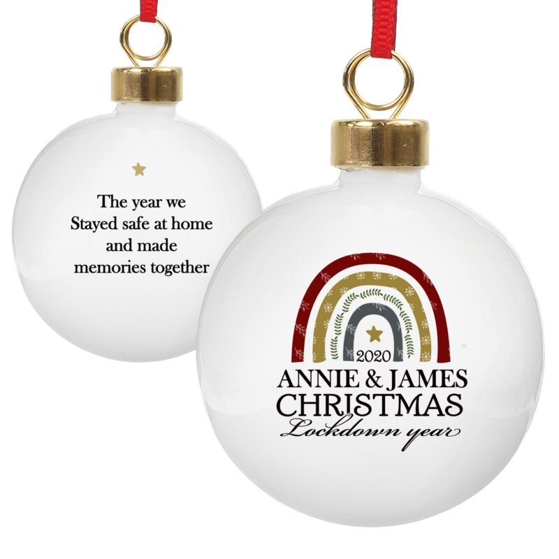 Personalised Christmas Lockdown Year Bauble - Image 3