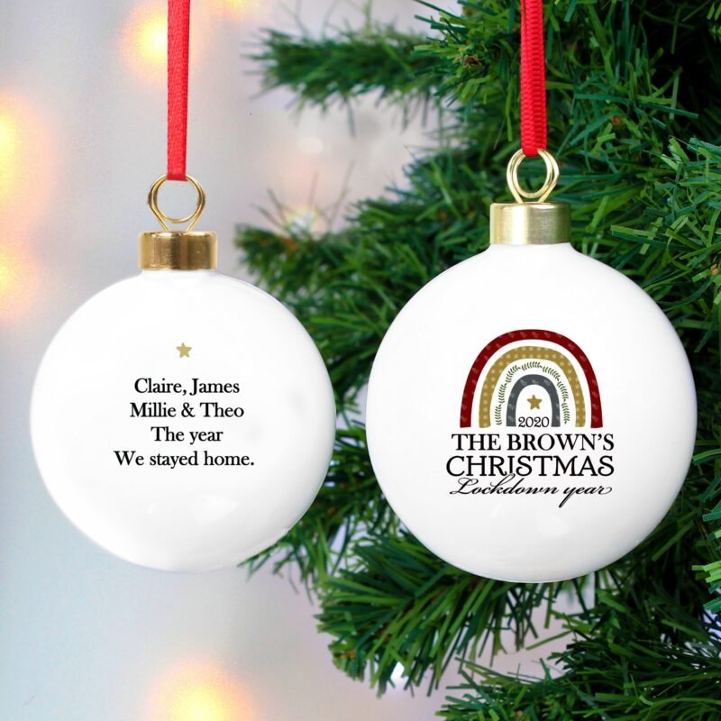 Personalised Christmas Lockdown Year Bauble - Image 4