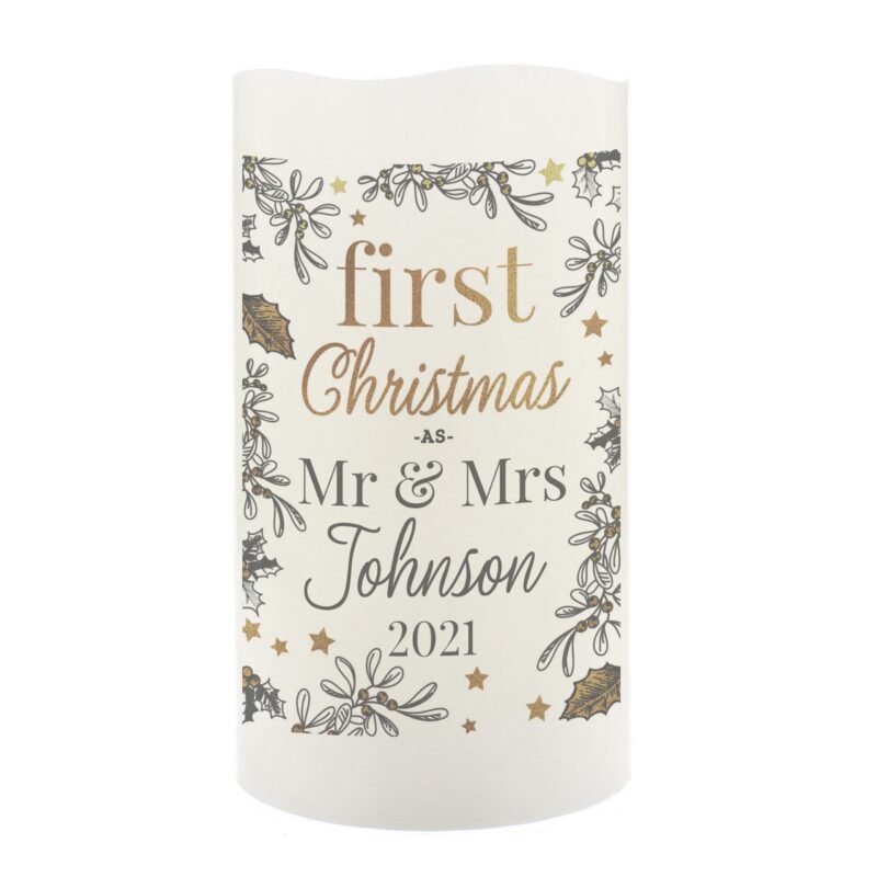 Personalised First Christmas LED Candle - Image 6
