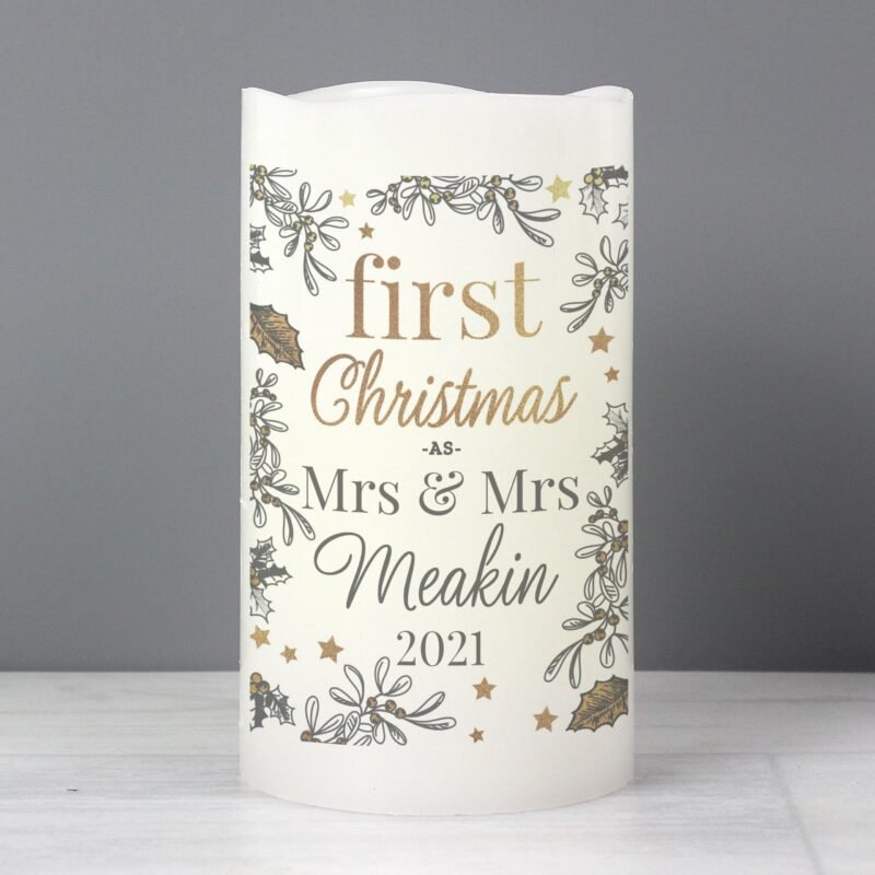 Personalised First Christmas LED Candle - Image 7
