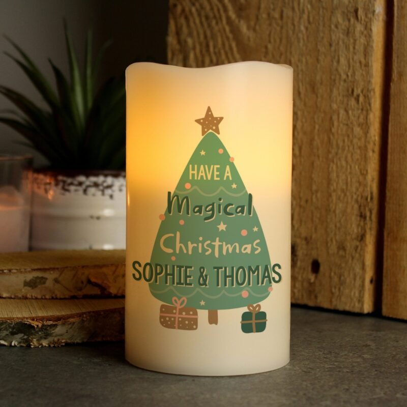 Personalised Have A Magical Christmas LED Candle - Image 3