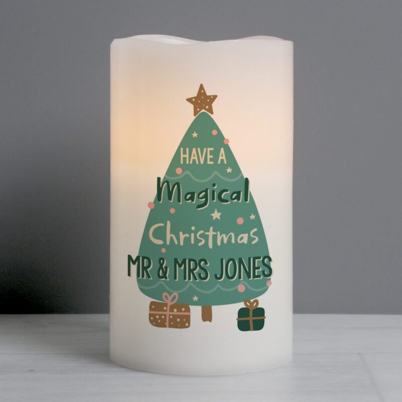 Personalised Have A Magical Christmas LED Candle - Image 4